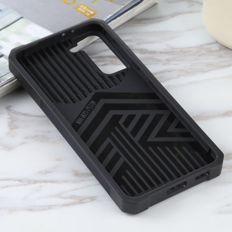 For Samsung Galaxy S21+ 5G Sliding Camera Cover Design PC + TPU Shockproof Case with Ring Holder & Card Slot