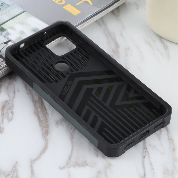 For Google Pixel 5a 5G Sliding Camera Cover Design PC + TPU Shockproof Case with Ring Holder & Card Slot