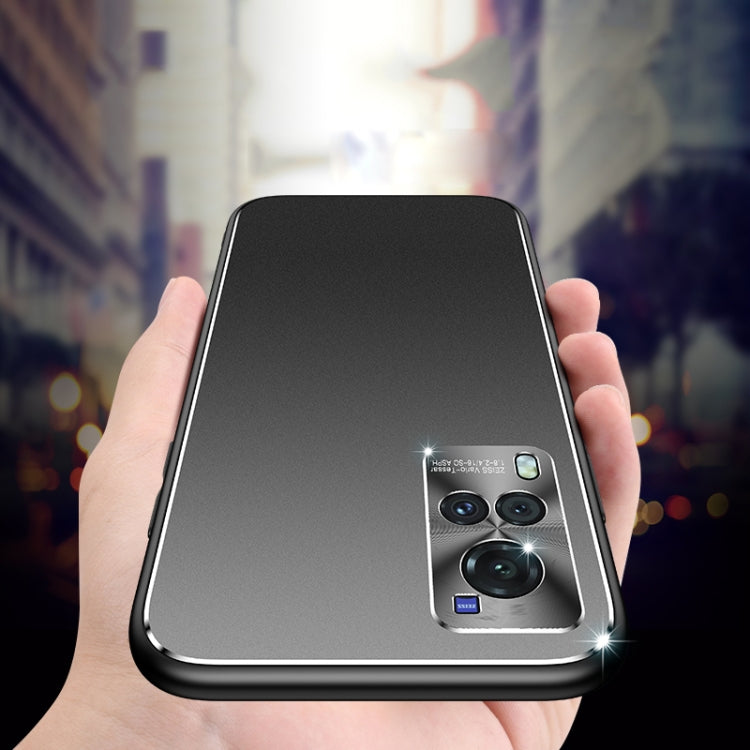 For vivo X60 Pro Cool Frosted Metal TPU Shockproof Case