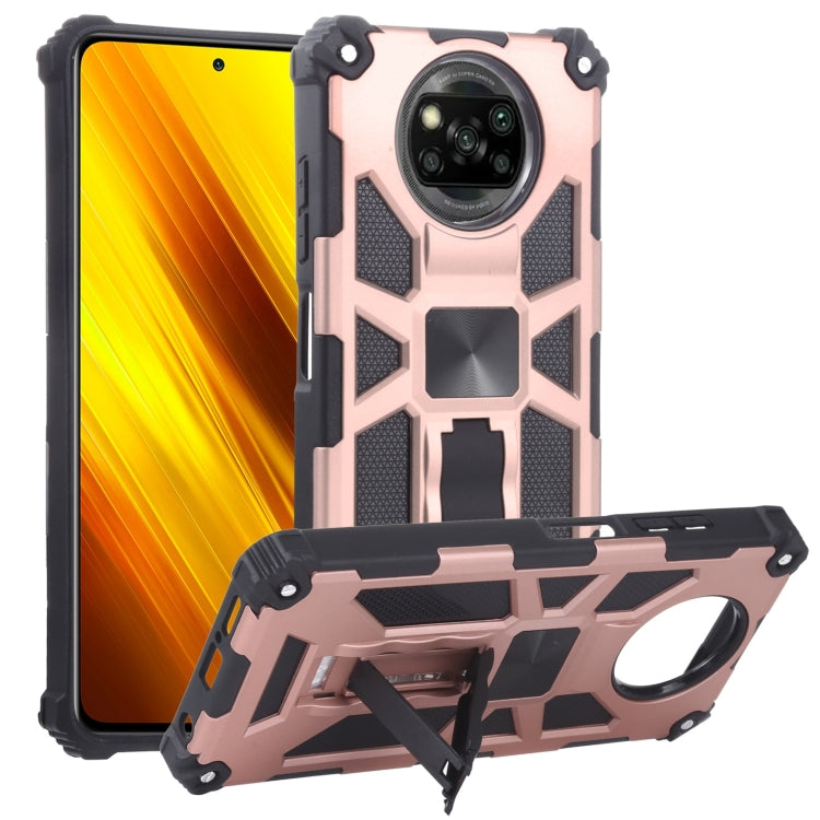 For Xiaomi Poco X3 NFC Shockproof TPU + PC Magnetic Protective Case with Holder