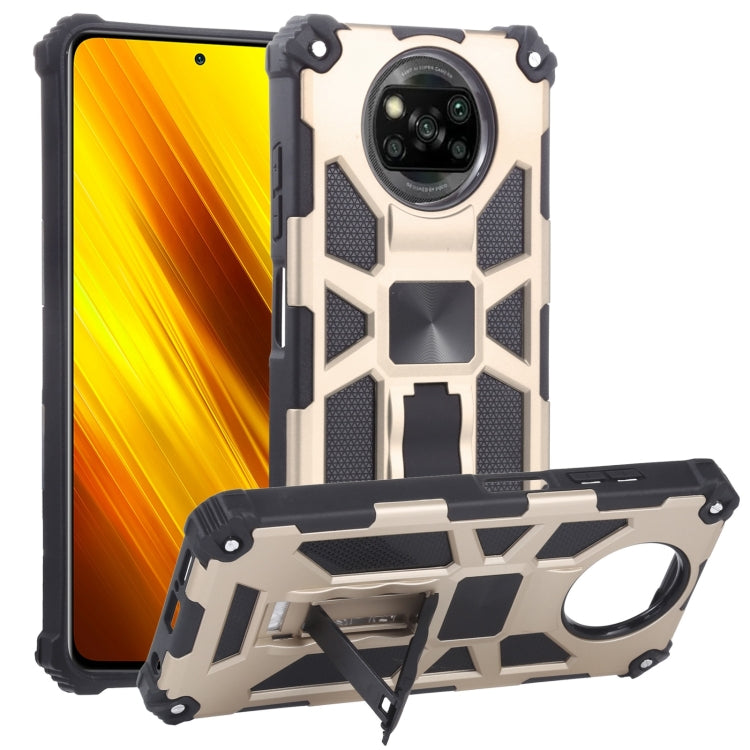 For Xiaomi Poco X3 NFC Shockproof TPU + PC Magnetic Protective Case with Holder