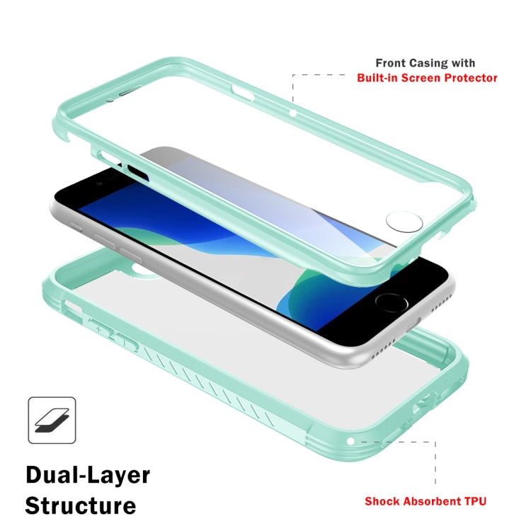 For iPhone SE 2022 / SE 2020 / 8 / 7 C1 2 in 1 Shockproof TPU + PC Protective Case with PET Screen Protector