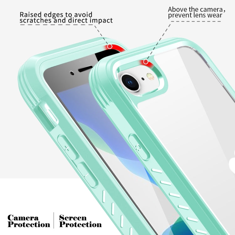 For iPhone SE 2022 / SE 2020 / 8 / 7 C1 2 in 1 Shockproof TPU + PC Protective Case with PET Screen Protector
