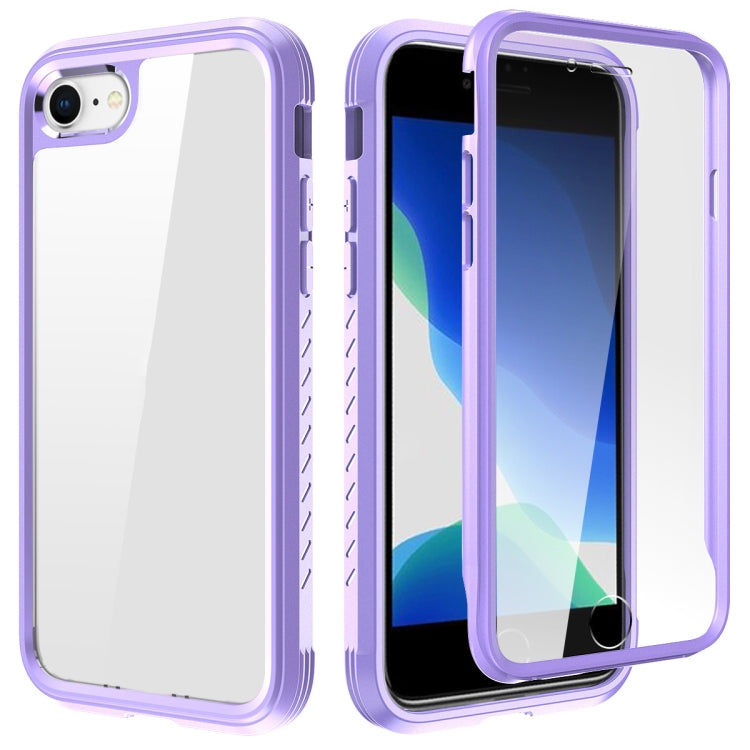 For iPhone SE 2022 / SE 2020 / 8 / 7 C1 2 in 1 Shockproof TPU + PC Protective Case with PET Screen Protector