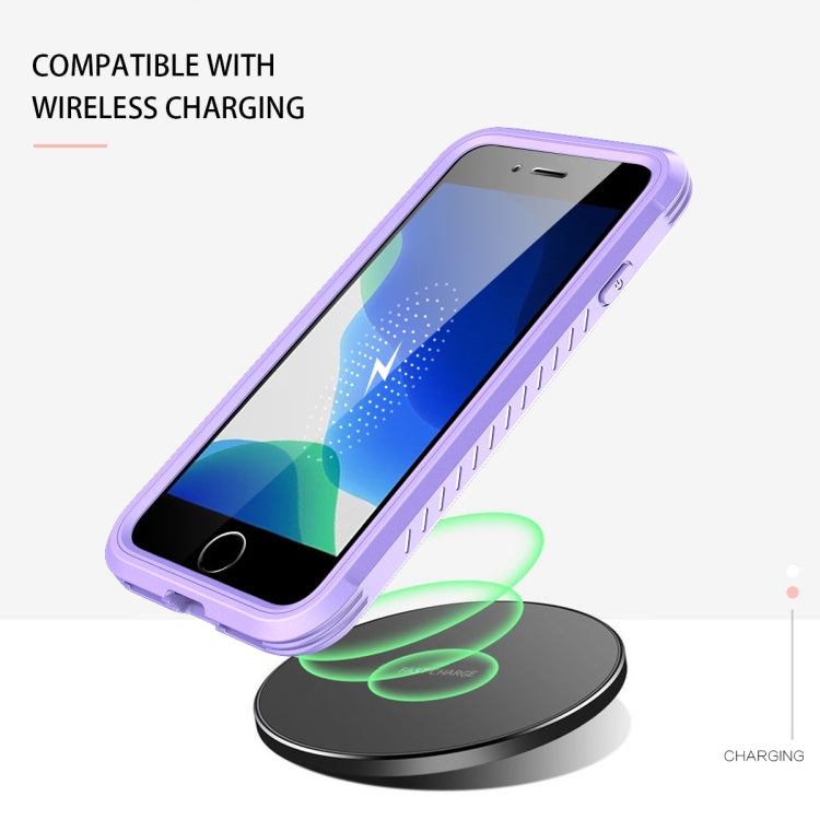 For iPhone SE 2022 / SE 2020 / 8 / 7 C1 2 in 1 Shockproof TPU + PC Protective Case with PET Screen Protector