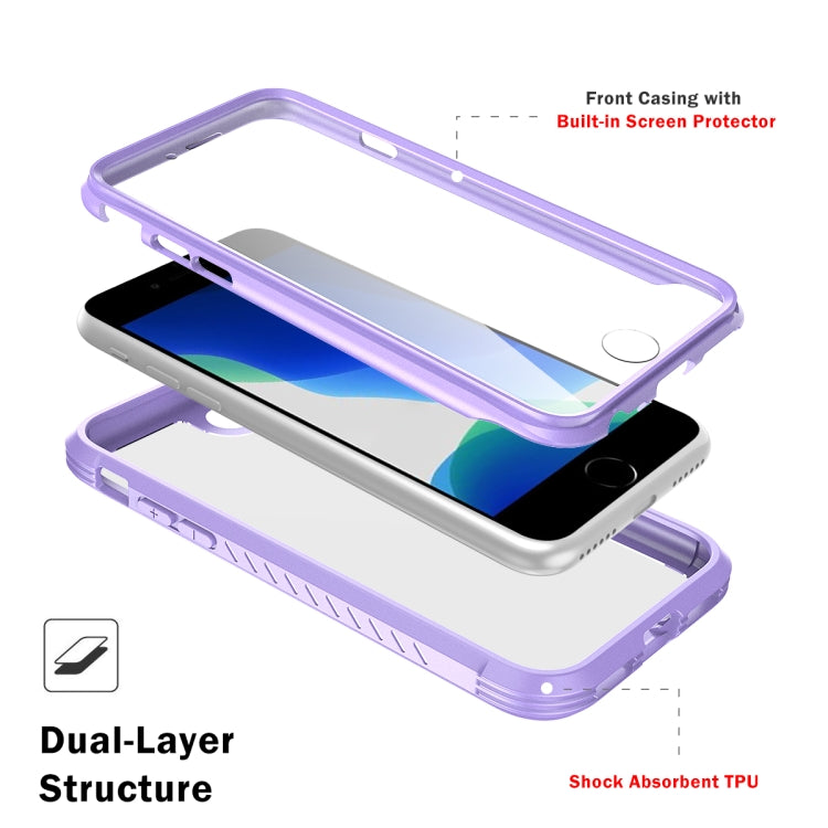 For iPhone SE 2022 / SE 2020 / 8 / 7 C1 2 in 1 Shockproof TPU + PC Protective Case with PET Screen Protector