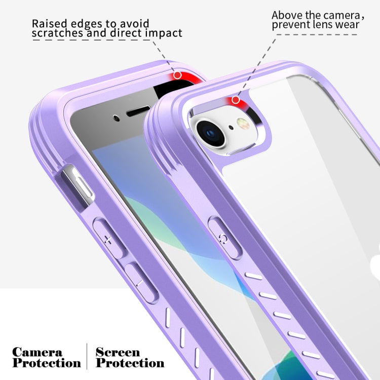 For iPhone SE 2022 / SE 2020 / 8 / 7 C1 2 in 1 Shockproof TPU + PC Protective Case with PET Screen Protector