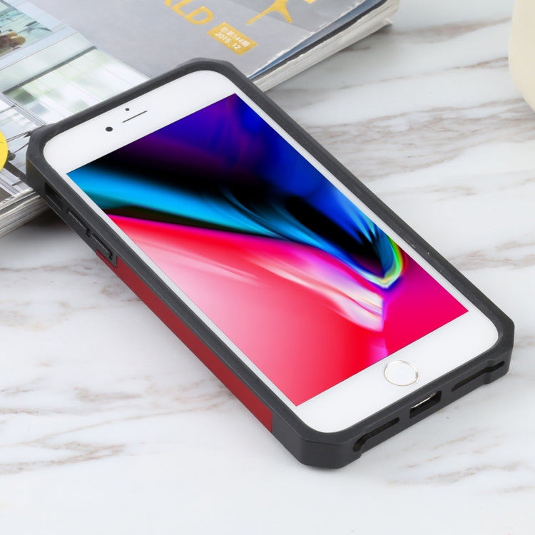 Sliding Camera Cover Design PC + TPU Shockproof Case with Ring Holder & Card Slot For iPhone 8 Plus / 7 Plus / 6s Plus / 6 Plus