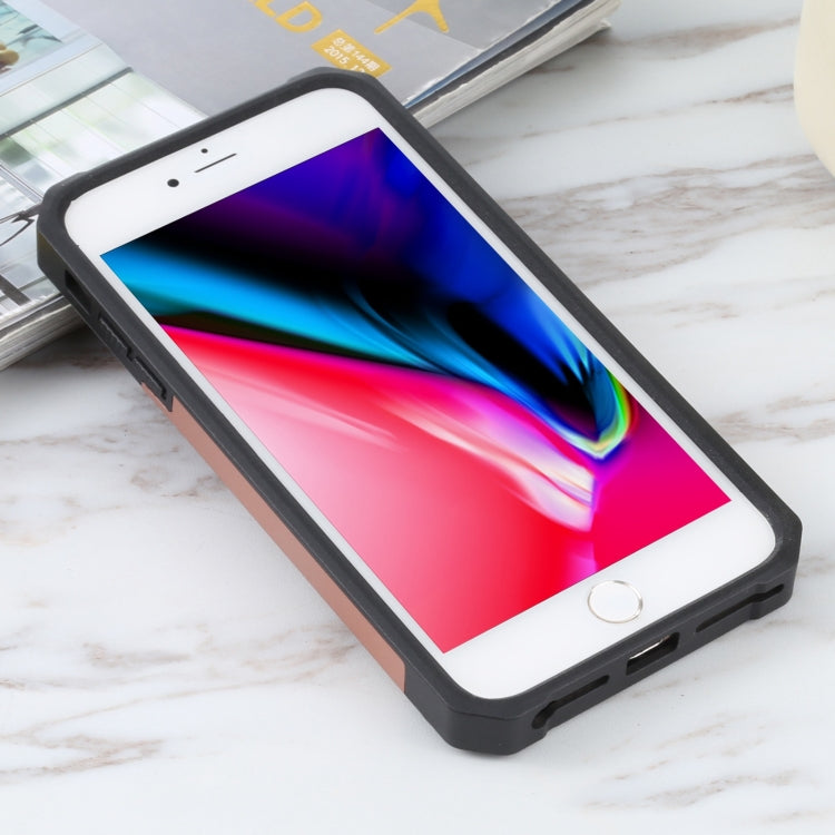 Sliding Camera Cover Design PC + TPU Shockproof Case with Ring Holder & Card Slot For iPhone 8 Plus / 7 Plus / 6s Plus / 6 Plus