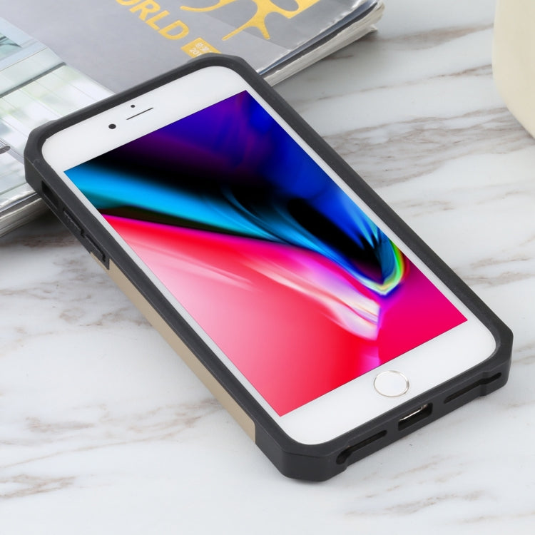Sliding Camera Cover Design PC + TPU Shockproof Case with Ring Holder & Card Slot For iPhone 8 Plus / 7 Plus / 6s Plus / 6 Plus