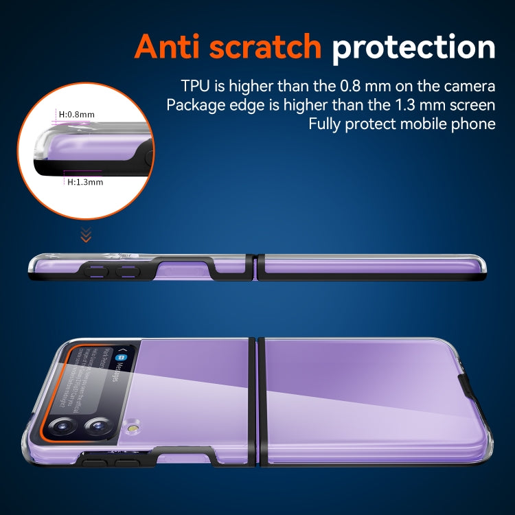 For Samsung Galaxy Z Flip3 5G Simple All-inclusive Clear Crystal PC +TPU Shockproof Case
