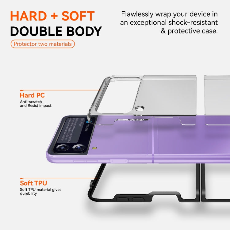 For Samsung Galaxy Z Flip3 5G Simple All-inclusive Clear Crystal PC +TPU Shockproof Case