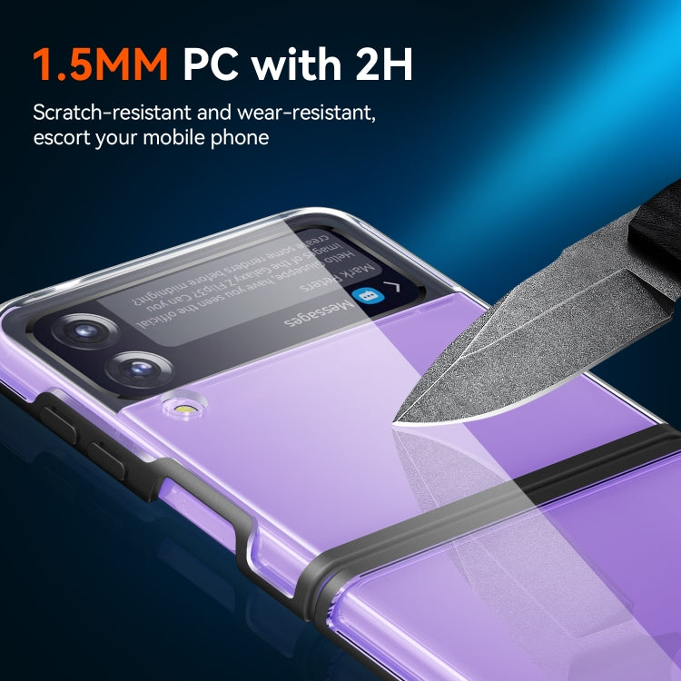 For Samsung Galaxy Z Flip3 5G Simple All-inclusive Clear Crystal PC +TPU Shockproof Case