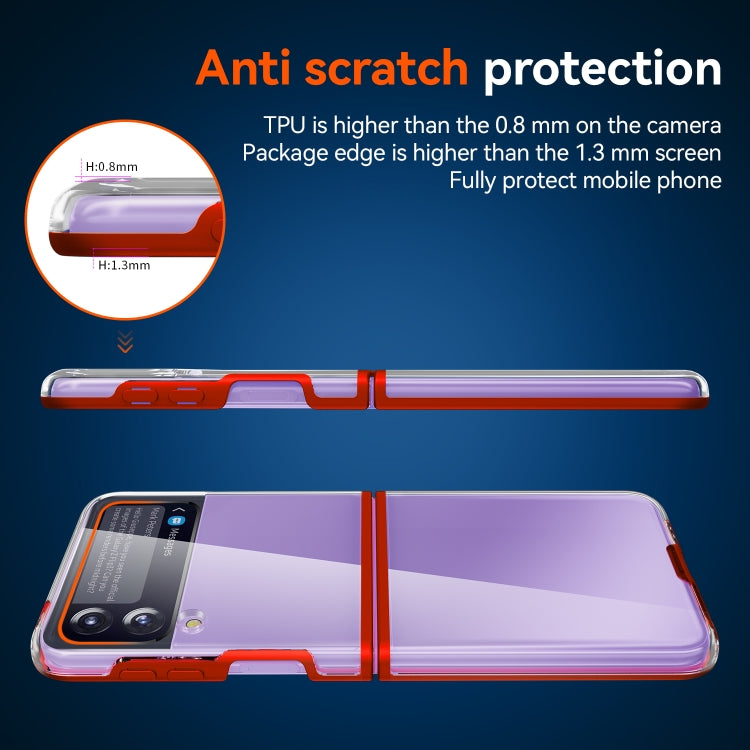 For Samsung Galaxy Z Flip3 5G Simple All-inclusive Clear Crystal PC +TPU Shockproof Case
