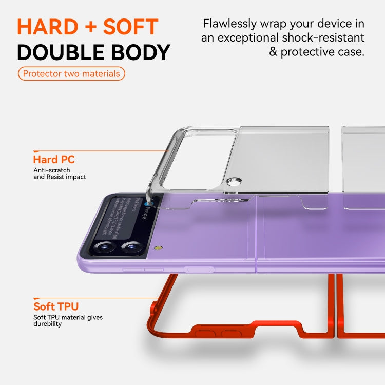 For Samsung Galaxy Z Flip3 5G Simple All-inclusive Clear Crystal PC +TPU Shockproof Case