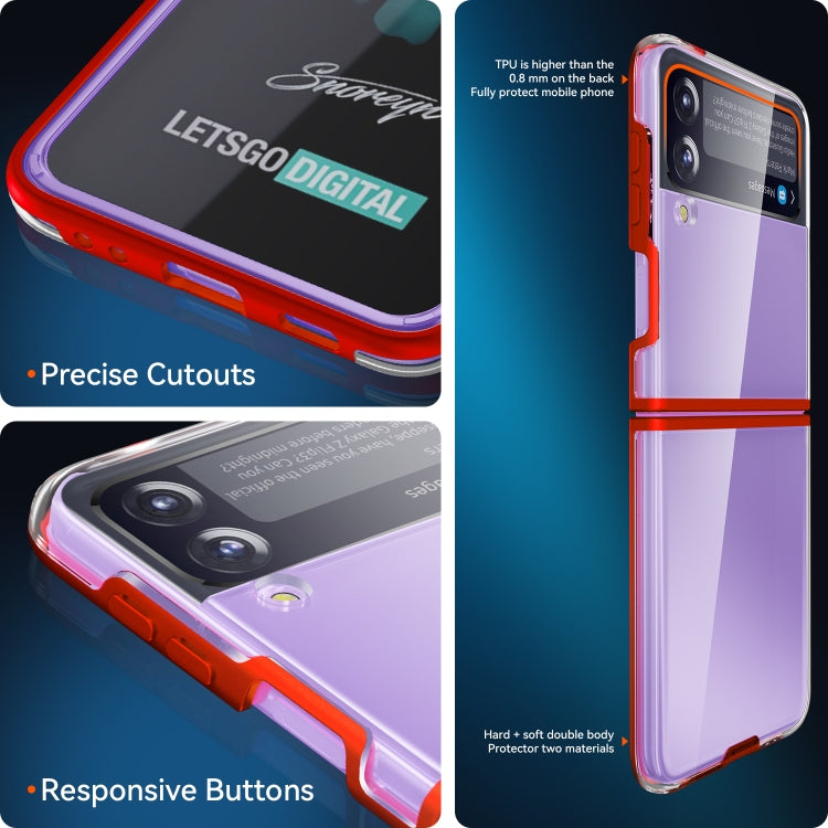 For Samsung Galaxy Z Flip3 5G Simple All-inclusive Clear Crystal PC +TPU Shockproof Case