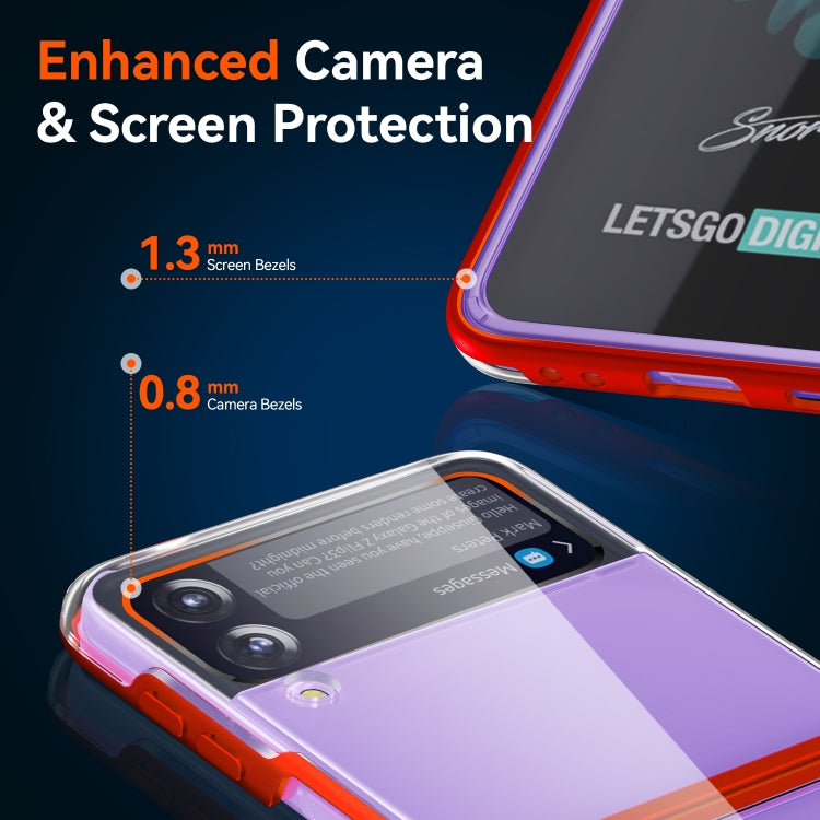 For Samsung Galaxy Z Flip3 5G Simple All-inclusive Clear Crystal PC +TPU Shockproof Case