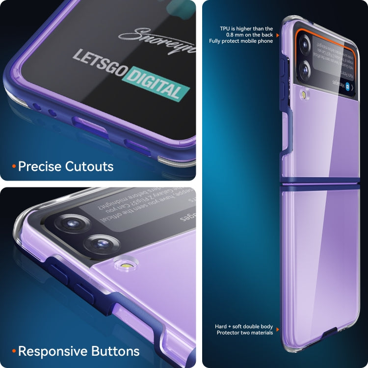 For Samsung Galaxy Z Flip3 5G Simple All-inclusive Clear Crystal PC +TPU Shockproof Case