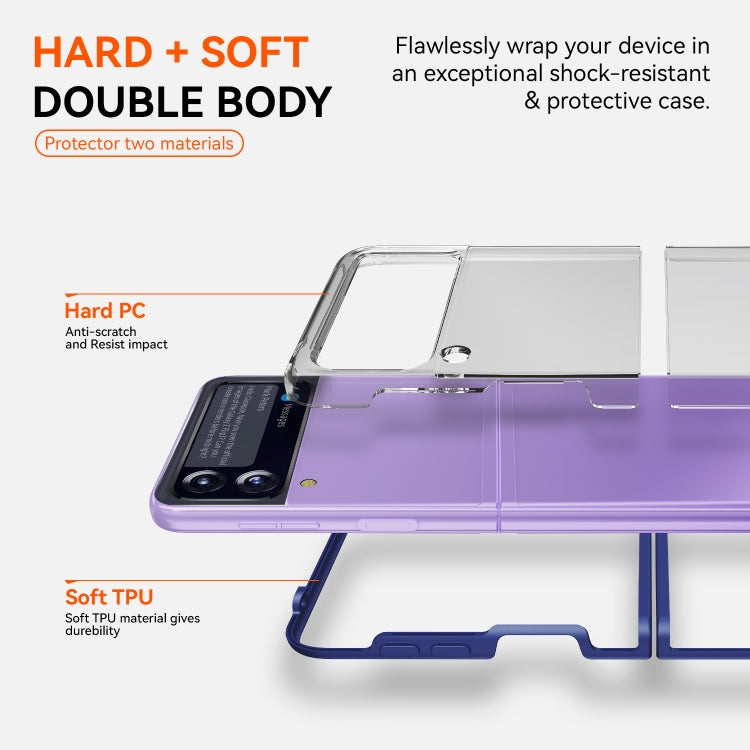 For Samsung Galaxy Z Flip3 5G Simple All-inclusive Clear Crystal PC +TPU Shockproof Case