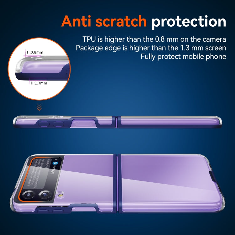 For Samsung Galaxy Z Flip3 5G Simple All-inclusive Clear Crystal PC +TPU Shockproof Case