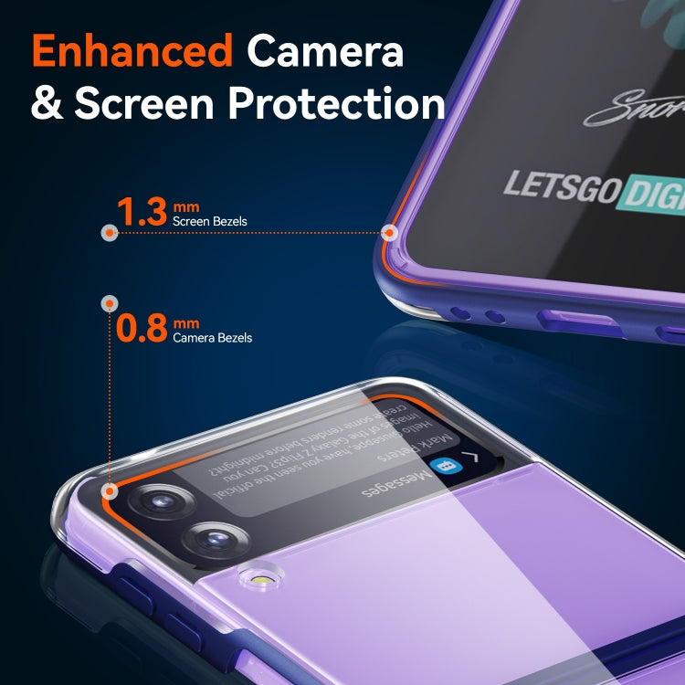 For Samsung Galaxy Z Flip3 5G Simple All-inclusive Clear Crystal PC +TPU Shockproof Case