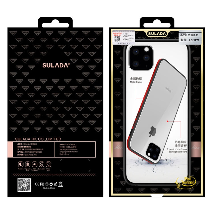 For iPhone 11 SULADA Shockproof Aviation Aluminum Metal Frame + Nano Glass + TPU Protective Case