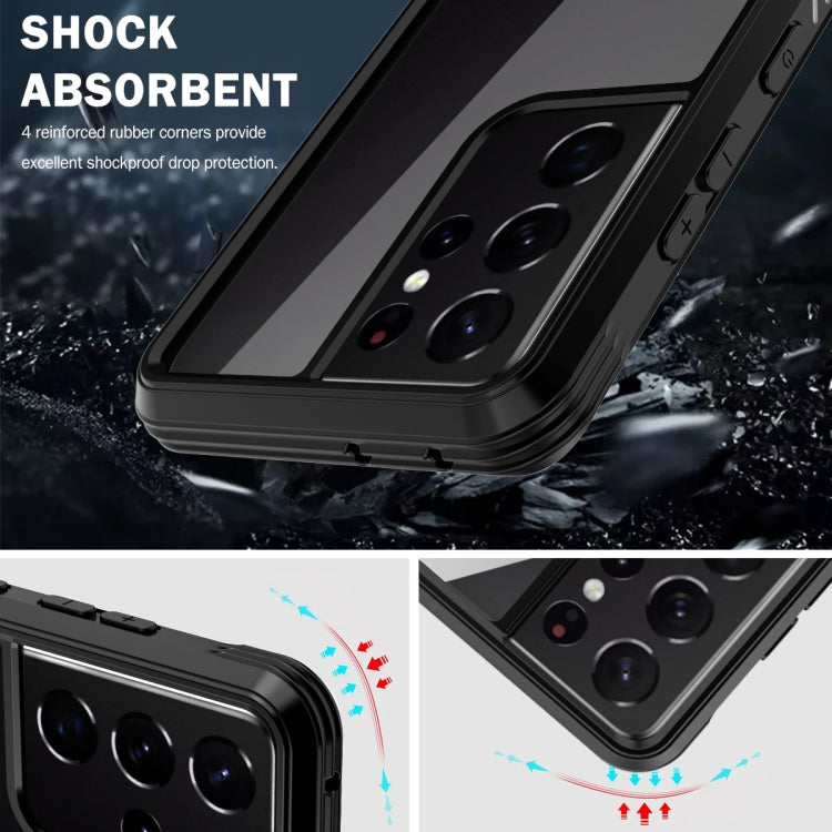 For Samsung Galaxy S21 Ultra 5G C1 2 in 1 Shockproof TPU + PC Protective Case with PET Screen Protector