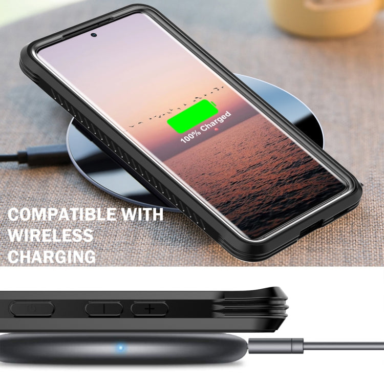For Samsung Galaxy S21 Ultra 5G C1 2 in 1 Shockproof TPU + PC Protective Case with PET Screen Protector