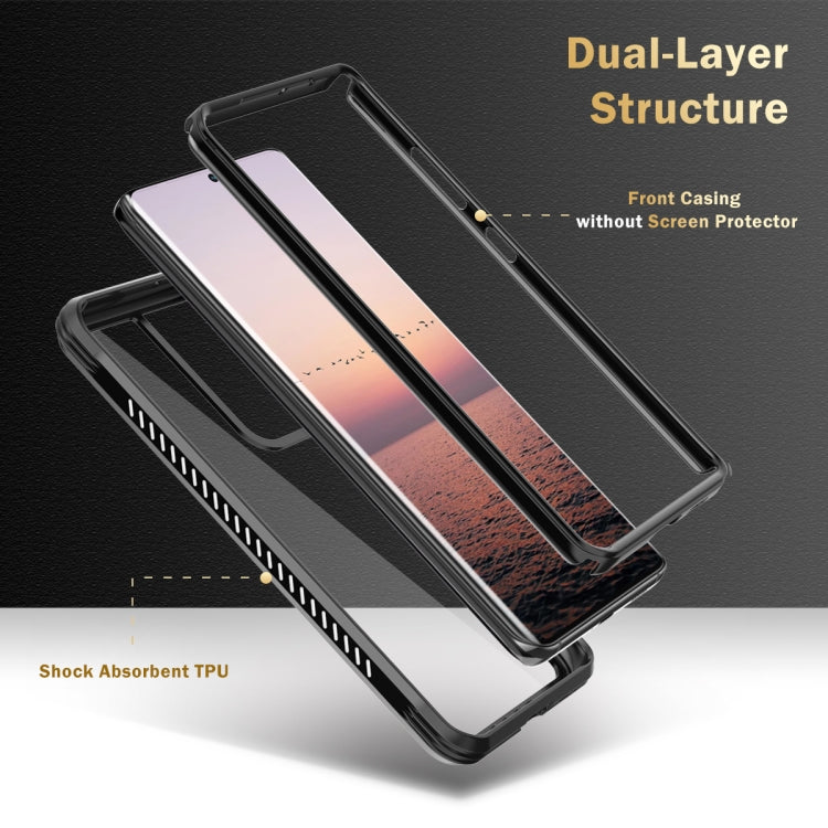 For Samsung Galaxy S21 Ultra 5G C1 2 in 1 Shockproof TPU + PC Protective Case with PET Screen Protector