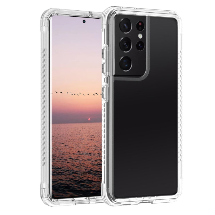 For Samsung Galaxy S21 Ultra 5G C1 2 in 1 Shockproof TPU + PC Protective Case with PET Screen Protector