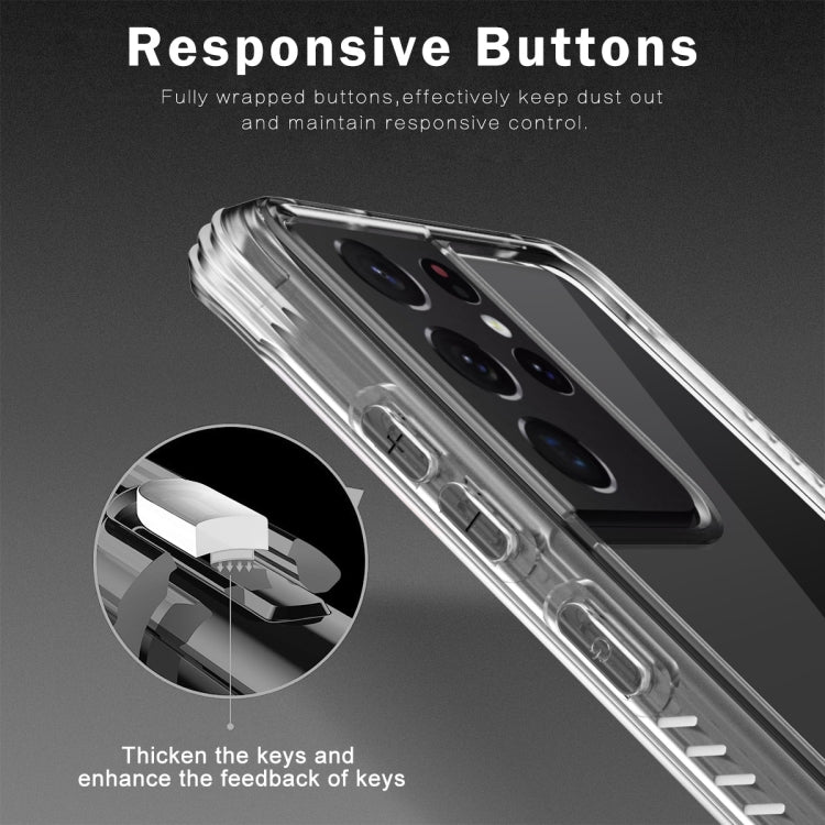 For Samsung Galaxy S21 Ultra 5G C1 2 in 1 Shockproof TPU + PC Protective Case with PET Screen Protector