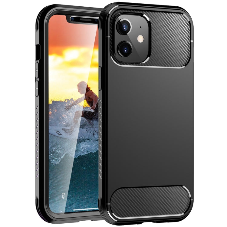 For iPhone 12 mini C2 2 in 1 Shockproof TPU + PC Protective Case with PET Screen Protector (Black)