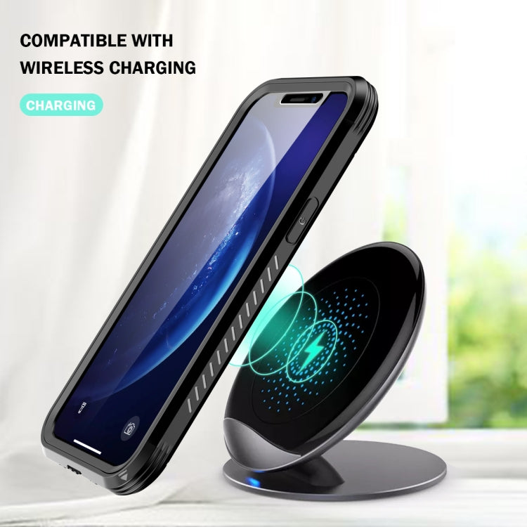 For iPhone 12 Pro Max C2 2 in 1 Shockproof TPU + PC Protective Case with PET Screen Protector(Black)