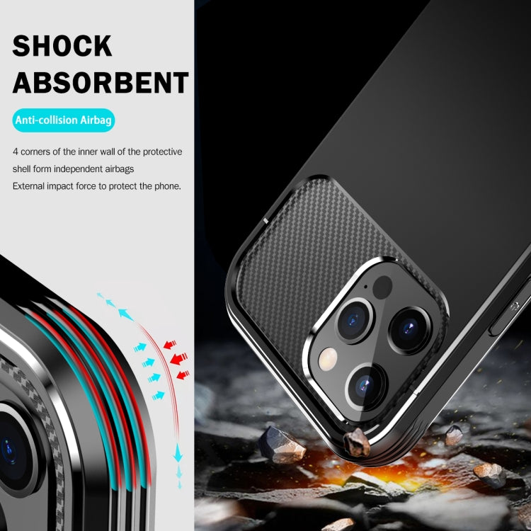 For iPhone 12 Pro Max C2 2 in 1 Shockproof TPU + PC Protective Case with PET Screen Protector(Black)