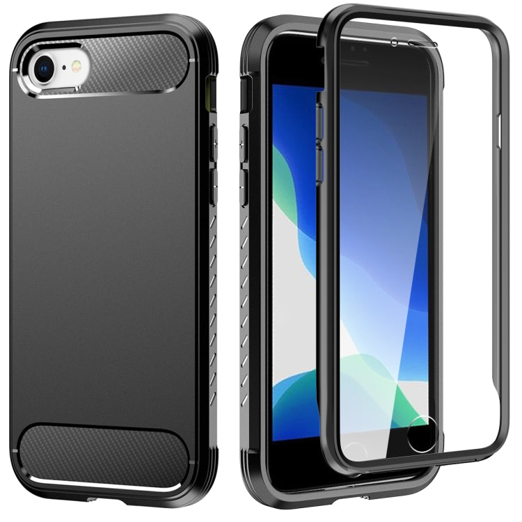 For iPhone SE 2022 / SE 2020 / 8 / 7 C2 2 in 1 Shockproof TPU + PC Protective Case with PET Screen Protector