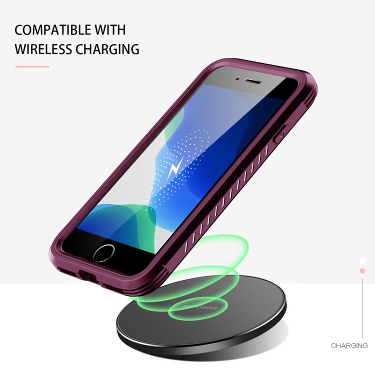 For iPhone SE 2022 / SE 2020 / 8 / 7 C2 2 in 1 Shockproof TPU + PC Protective Case with PET Screen Protector