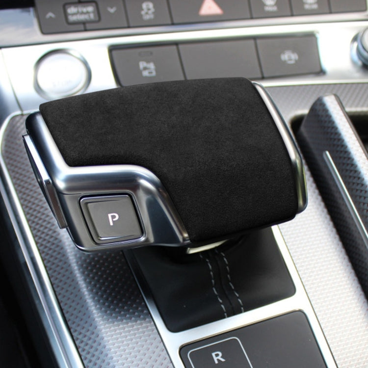 Car Suede Shift Knob Handle Cover B Version for Audi A6/A7(2019+) & SQ8(2017+) & RS6/RS7(2019+) & Q8/S8(2020+), Suitable for Left Driving