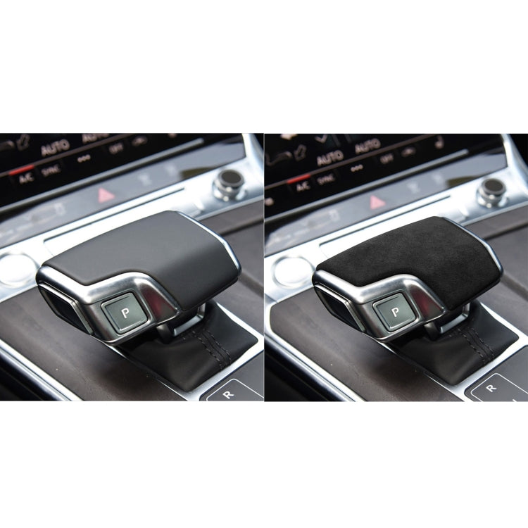 Car Suede Shift Knob Handle Cover B Version for Audi A6/A7(2019+) & SQ8(2017+) & RS6/RS7(2019+) & Q8/S8(2020+), Suitable for Left Driving