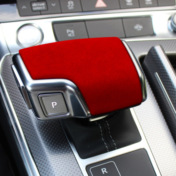Car Suede Shift Knob Handle Cover B Version for Audi A6/A7(2019+) & SQ8(2017+) & RS6/RS7(2019+) & Q8/S8(2020+), Suitable for Left Driving