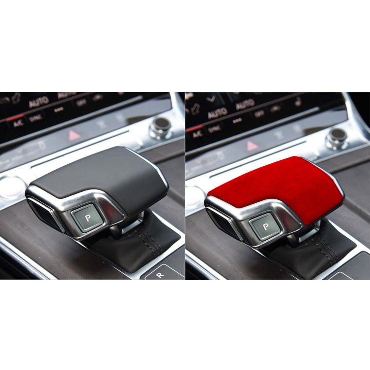 Car Suede Shift Knob Handle Cover B Version for Audi A6/A7(2019+) & SQ8(2017+) & RS6/RS7(2019+) & Q8/S8(2020+), Suitable for Left Driving