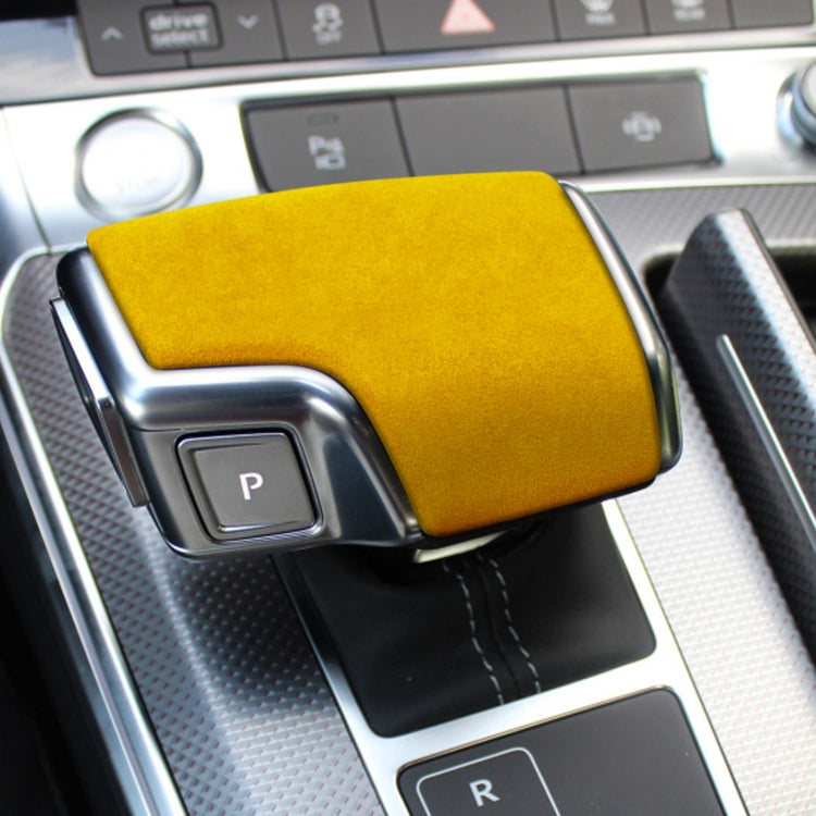 Car Suede Shift Knob Handle Cover B Version for Audi A6/A7(2019+) & SQ8(2017+) & RS6/RS7(2019+) & Q8/S8(2020+), Suitable for Left Driving
