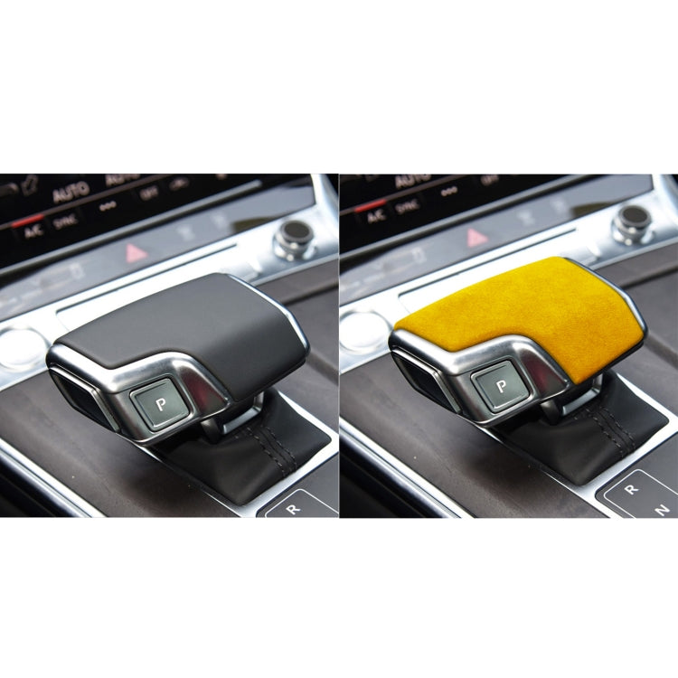 Car Suede Shift Knob Handle Cover B Version for Audi A6/A7(2019+) & SQ8(2017+) & RS6/RS7(2019+) & Q8/S8(2020+), Suitable for Left Driving
