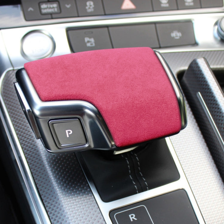 Car Suede Shift Knob Handle Cover B Version for Audi A6/A7(2019+) & SQ8(2017+) & RS6/RS7(2019+) & Q8/S8(2020+), Suitable for Left Driving
