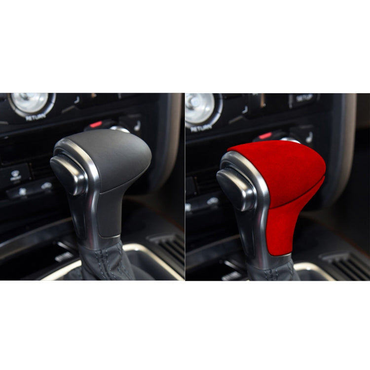 2 PCS / Set Car Suede Shift Knob Handle Cover for Audi A4/A5(2013-2016) &  A6(2009-2015) & Q5(2013-2018), Suitable for Left Driving