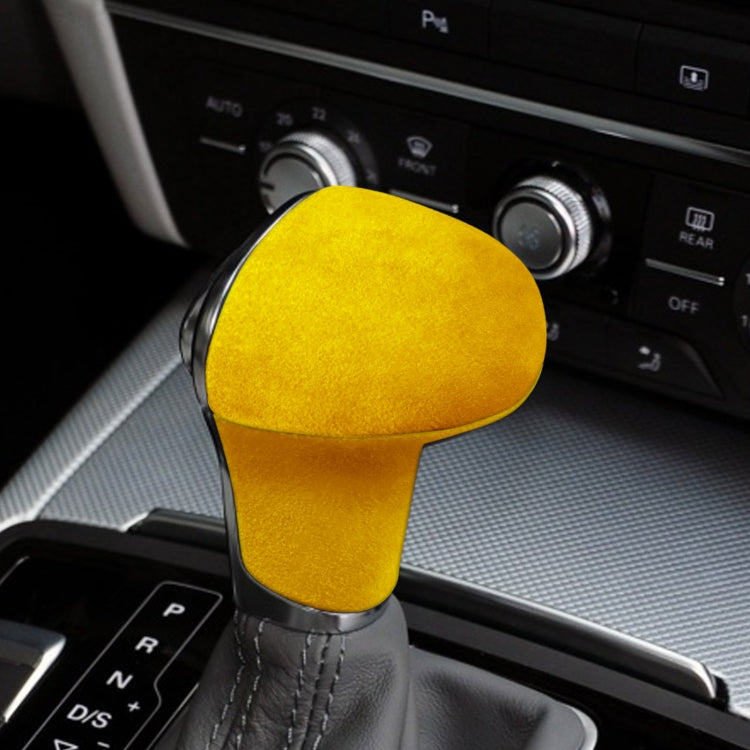 2 PCS / Set Car Suede Shift Knob Handle Cover for Audi A4/A5(2013-2016) &  A6(2009-2015) & Q5(2013-2018), Suitable for Left Driving