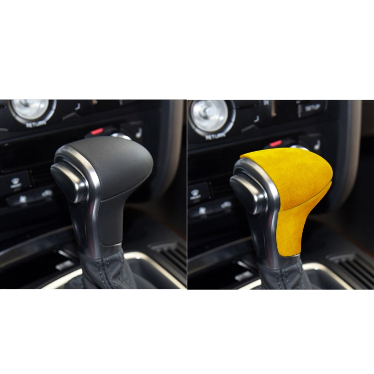 2 PCS / Set Car Suede Shift Knob Handle Cover for Audi A4/A5(2013-2016) &  A6(2009-2015) & Q5(2013-2018), Suitable for Left Driving