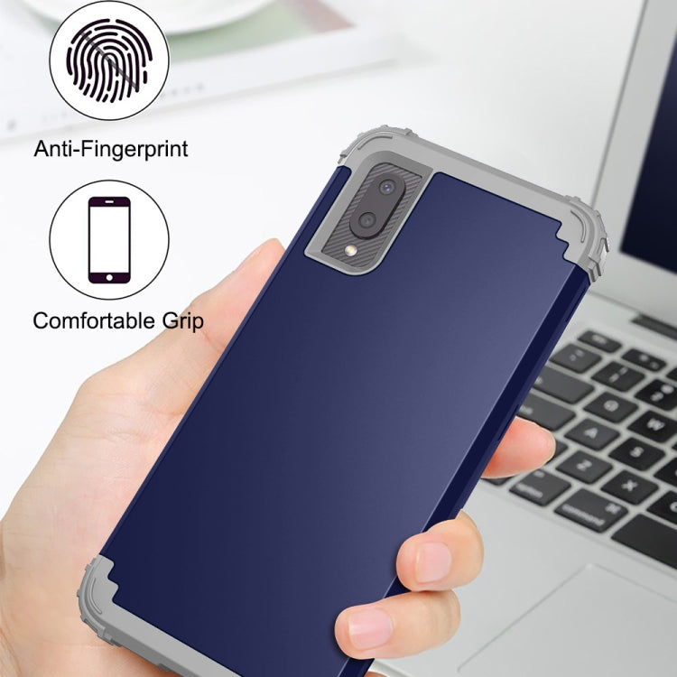 For Samsung Galaxy A02 3 in 1 Shockproof PC + Silicone Protective Case