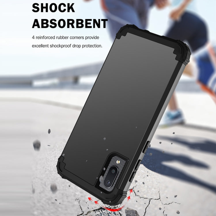 For Samsung Galaxy A02 3 in 1 Shockproof PC + Silicone Protective Case