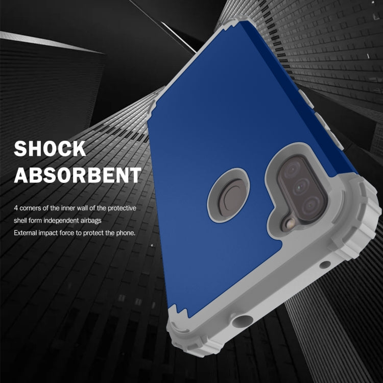 For Samsung Galaxy A11 3 in 1 Shockproof PC + Silicone Protective Case