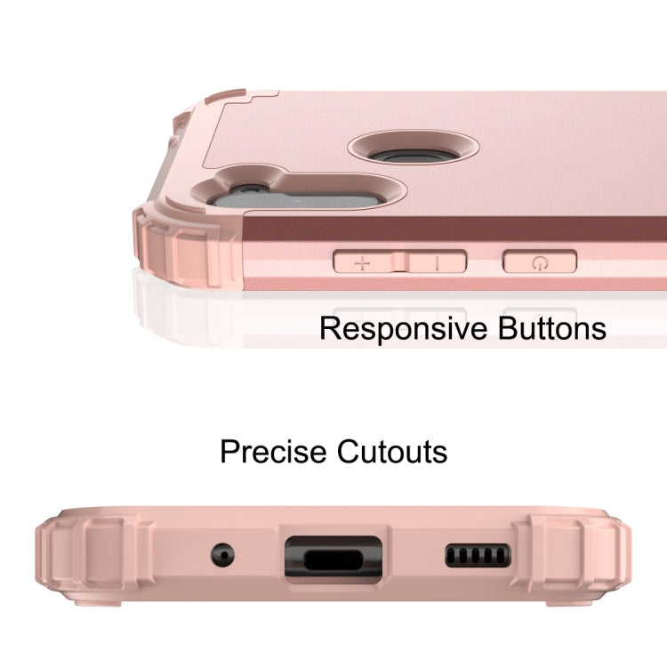 For Samsung Galaxy A11 3 in 1 Shockproof PC + Silicone Protective Case